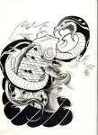 Snake__n__Koi_by_leCCio