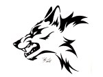 angry_tribal_wolf_tattoo_design